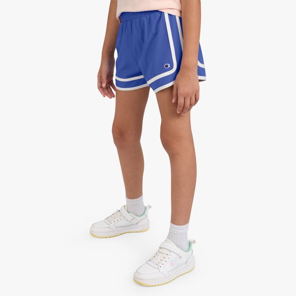 Champion Girls Woven Varsity Shorts - Blue - Size X-Large