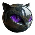 thumbnail image 2 of Halloween Cat Sculpture Resin Tabletop Statue para Del () Púrpura Negra, 2 of 9