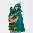 thumbnail image 5 of Christmas Tree Costume Cape for Women Poncho Green Bow Ball Hooded Xmas Tree Dress Up for Cosplay Party, 5 of 7