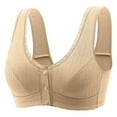 thumbnail image 4 of Pavied Sports Bra Wireless Bras Seamless Bras Womens Daisy Bra Sports Bras Front Snaps Seniors Wireless Beauty Back Full Coverage Comfor Easy Close Bras Plus Size Bra Cotton Bras Pink 3XL, 4 of 4