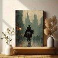 thumbnail image 6 of Misty Headless Horseman Halloween Canvas Print, Gothic Legend Eerie Autumn Seasonal Home Bedroom Wall Decor Art, 6 of 8