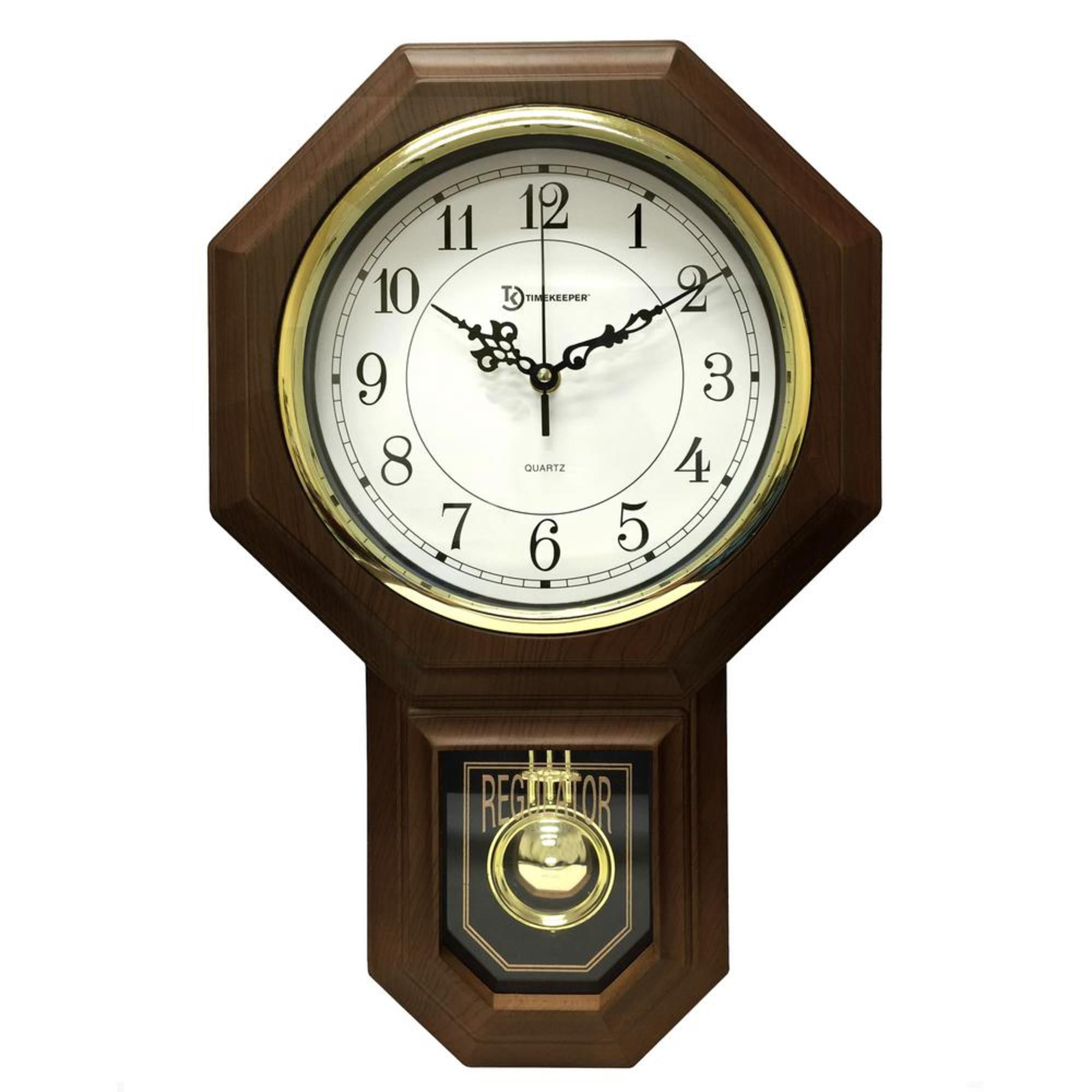 ec 49 a 7 dd 0 b 46 4 b 88 9 b 03 5 f 79 d 40256 f 4 1 . 9 d 906 f 4 deadd 070 b 70 e 08 f 66989 d Timekeeper 180 WAGM Essex Westminster Chime Faux Wood Pendulum Wall Clock, Walnut - ec 49 a 7 dd 0