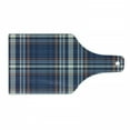 thumbnail image 1 of Checkered Cutting Board, Abstract Striped Design Scottish Culture Inspired Celtic Fashion, Decorative Tempered Glass Cutting and Serving Board, Wine Bottle Shape, Night Blue Cinnamon, by Ambesonne, 1 of 1