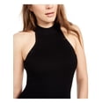 thumbnail image 3 of Guess Women's  Slitted Solid Sleeveless Turtle Neck Knee Length Body Con Party Dress Black Size L, 3 of 4