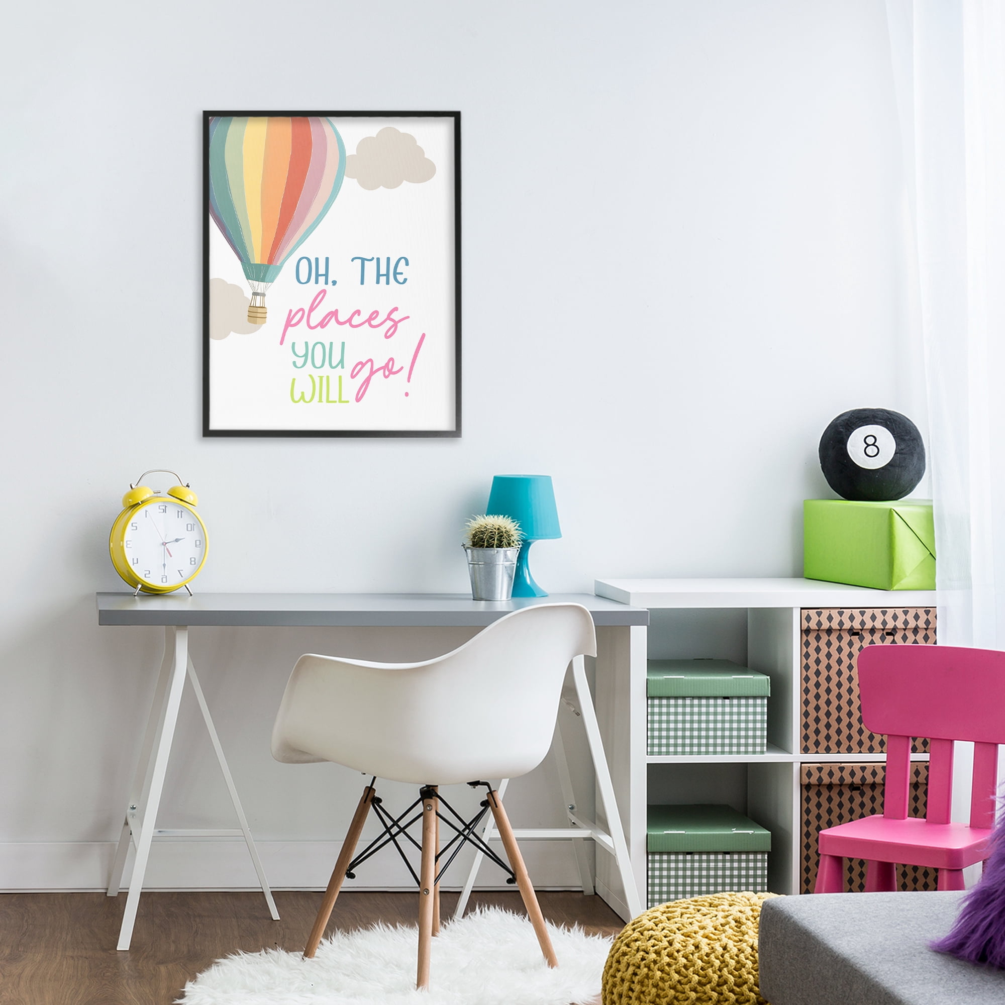 Stupell Industries The Places You Will Go Black Framed Giclee Art, design by Christine Simpson Art