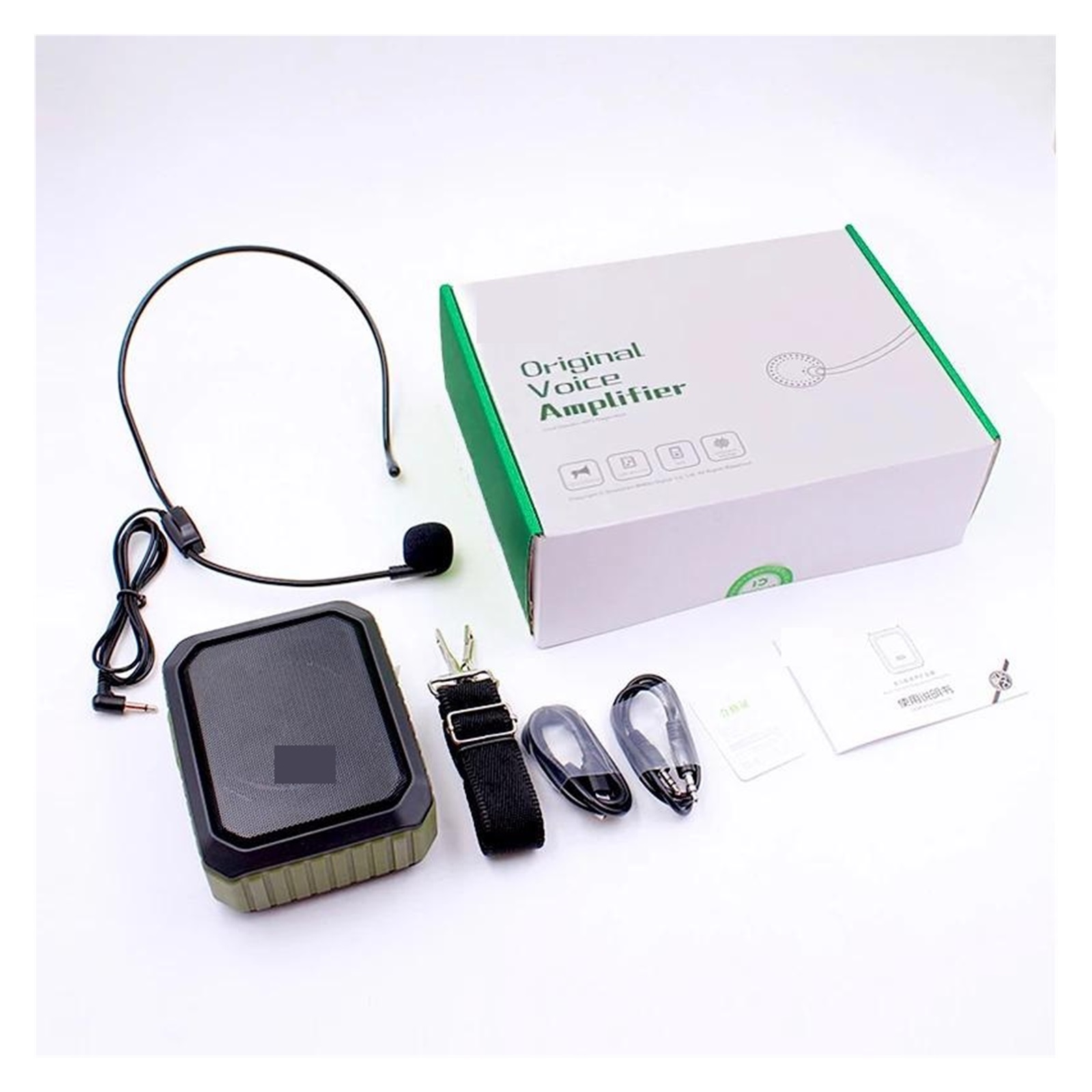 M800 Portable Voice Amplifier With Wired Microphone For Teachers IPX5 Waterproof Speaker 4400mAh Power Bank ,Powerful Voice Amplifier
