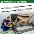 thumbnail image 2 of Unique Bargains Vérins à Gaz 400mm 1000N Ressorts à Gaz Ton Argent Acier au Carbone 2 Pcs Couvercle de Boîte à Outils de Voiture RV Boîte de Rangement Couvercle de Porte d'Armoire, 2 of 7