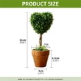 thumbnail image 3 of 8IN Artificial Boxwood Topiary Small Fake Plant with Pot, Mini Greenery Tabletop, Shelf Decorations, Faux Plant for Indoor & Home Decor (1 PCS, Heart), 3 of 7