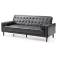 thumbnail image 3 of Glory Furniture Andrews Faux Leather Sleeper Sofa in Black, 3 of 6