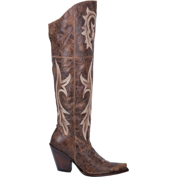 Dan Post Women's Jilted Knee-High Boot Snip Toe Chestnut 9 M US