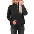 thumbnail image 1 of Sudaderas ligeras de manga larga con cremallera para mujer Tops de cobertura de color sólido Pompotops  gfhjh9601, 1 of 7