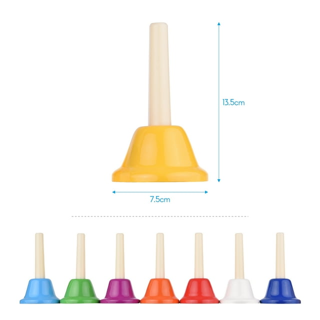 Handbell,Bells Percussion Toy 8 Note Metal Tinkle Bells Percussion Set Tinkle Bells Note Metal Hand 8pcs Handbell 8 Handbell 8 Note Toy Kids Children Rookin Simbae Bosnyyds