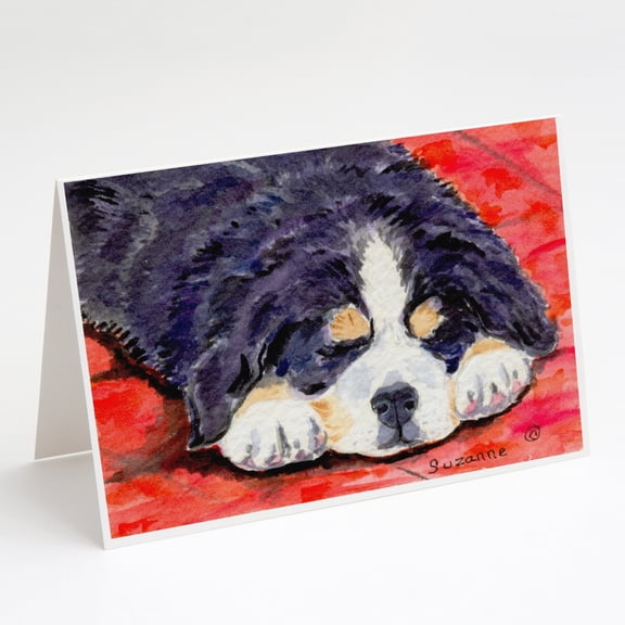 Bernese Mountain Dog Greeting Cards and Envelopes Pack of 8