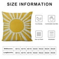 thumbnail image 5 of SHANXI Summer Sun Yellow Throw Pillow Covers Outdoor Decoration Modern Boho Sun Decor Pillowcase Farmhouse Decorative Linen Cushion Case 20x20in, 5 of 5