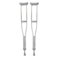 thumbnail image 1 of Muletas axilares de acero inoxidable SNUG360 para adultos y jóvenes, de 1,45 a 1,70 m, ligeras y duraderas, con ajuste mediante pasador, almohadilla y empuñadura suaves y cómodas para las axilas, capa, 1 of 5