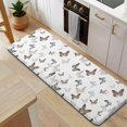 thumbnail image 5 of White Butterfly Pattern Kitchen Rug Mat,Kitchen Runner Rugs Non Skid Washable,Decorative Kitchen Floor Mats for Kitchen,Sink,Laundry,17"x47.2", 5 of 7