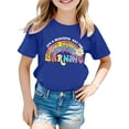 thumbnail image 2 of School Uniform Tshirts Kids Fashion T Shirt Short Sleeve Girls Casual Comfort Top Boys T Shirts Blue 1-2 Years, 2 of 4