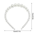 thumbnail image 3 of Diadema de perlas Qarigey Bandas para la cabeza Chic Regalos del Día de San Valentín Blanco, 3 of 6