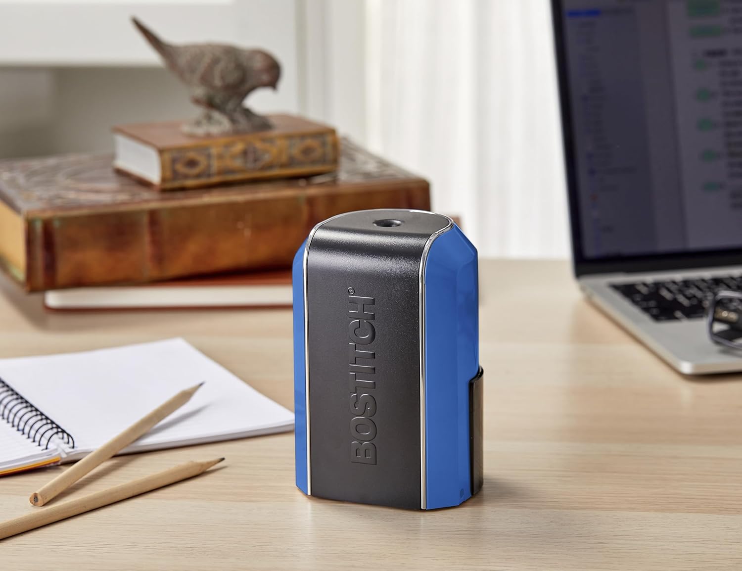 Office Vertical Electric Pencil Sharpener, Powerful Stall-Free Motor, Prevents Over-Sharpening, Blue (EPS5V-Blue)