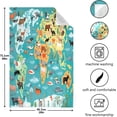 thumbnail image 3 of Coolnut World Map Animals Kitchen Towels Set of 4, Ultra Soft Absorbent Dish Towels Bathroom Hand Towels Reusable Cleaning Cloths Tea Towels 28 x 18 Inch Washcloth Gift, 3 of 7