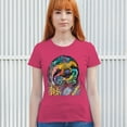 thumbnail image 3 of Tee Hunt Dean Russo Cute Lazy Sloth T-Shirt Funny Wild Life Colorful Women's T-Shirt Tee, Pink, X-Large, 3 of 5