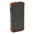 thumbnail image 3 of Banco de energía solar de 36800 mAh, carga rápida, 3 USB, cargador solar portátil con luz LED para acampar al aire libre, 5 V, 3 A, color naranja, 3 of 15
