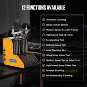 AUTOOL Automotive Fuel Injector Tester Cleaner 110V/220V 4 Cylinder Ultrasonic Wave Fuel Injector Clean Machine W/ Smart Control Panel for Cars Motorcycles