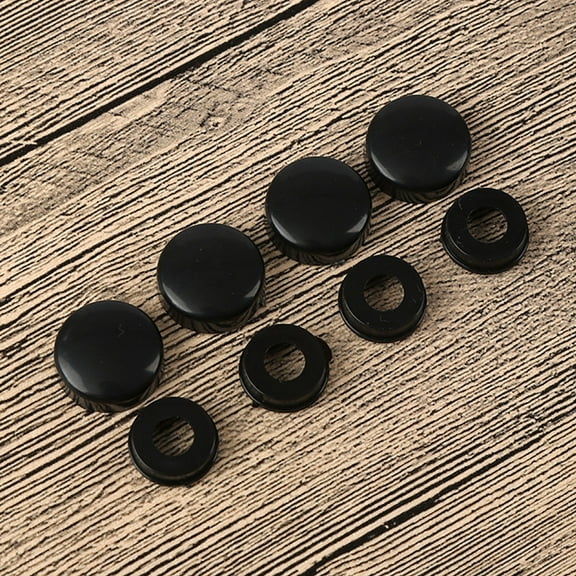 GOOHOCHY Black ABS License Plate Screws for Motorcycle with Anti-Theft Caps Versatile Compatibility Easy