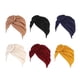 thumbnail image 3 of Qarigey Hijab musulmán de estilo Simple con nudo de turbante, cubierta étnica, pañuelo elástico de Color sólido, gorro con estilo, adornos para Sombreros Negro Qarigey AP011271-02B, 3 of 6