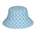 thumbnail image 1 of Fotbe Blue Fish Scale Texture Sombrero Tipo Pescador con Estampado – Sombrero de Sol de Algodón de Moda para Playa, Golf, Pesca, 1 of 6
