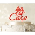 thumbnail image 1 of Lets Cut Cake Birthday Cake Topper Anniversary Cake Topper Color Option Available 5-7 Inches Wide, 1 of 1