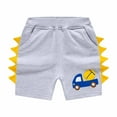 thumbnail image 2 of YWDJ Summer Childrens Casual Sports Shorts Capris Boys Embroidered Excavator Sports Pants Knitted Pants With Pocket Gray 6-7T, 2 of 3