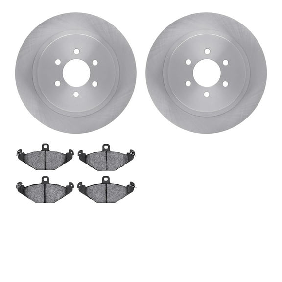 Dynamic Friction Company Rear Brake Rotors with 5000 Advanced Brake Pads 6502-40127