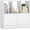 White-1, variant on SolaceHue 3-Cube Bookcase with Doors, 3-Tier Cubic Bookshelf w/Open Compartments & Cabinet, Modern Display Shelf, Wooden Floor Freestanding Cubby Storage Organizer for Living Room, Study (2, White)
