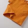 thumbnail image 4 of Infant Boy Girl Solid Color Short Sleeve Cotton T-shirt Tops Shorts Pant 2PCS Outfits Summer Clothes Set, 4 of 5