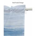 thumbnail image 5 of Navy Blue Kitchen Valances for Windows Farmhouse Linen Window Valance Curtain for Living Room Window Treatment Ombre Modern Oil Painting Aesthetics Abstract Art Valance Rod Pocket, 54 x 18 Inch, 5 of 6