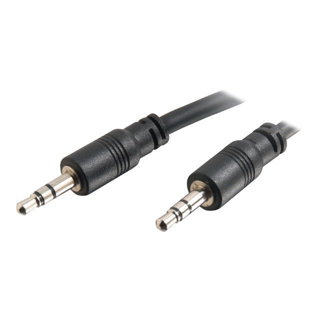 C2G / Cables To Go 40109 3.5mm Stereo Audio Cable With Low Profile Connectors M/M - In-Wall CMG-Rated (50 Feet)