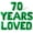 Green, variant on Letter Balloons - 70 YEARS LOVED 16" Inch Alphabet Letters Foil Mylar Balloon 70th Birthday Party Banner (Gold)