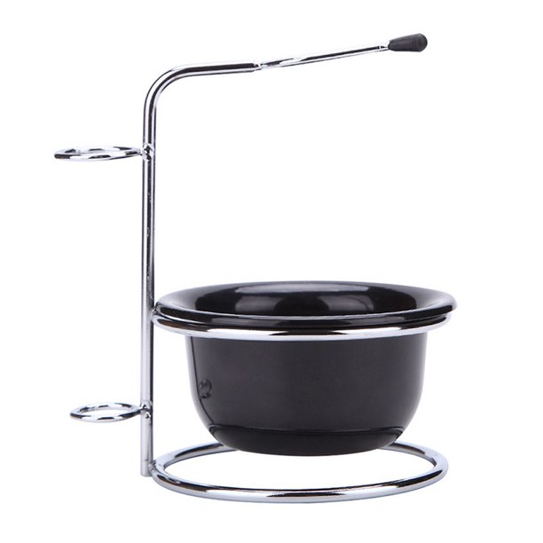 Juego de bol para barba, soporte, cepillo de afeitar manual para hombres