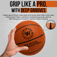 thumbnail image 3 of WAWAWEWA The Official Silent Basketball Size 7 (29.5\") – Indoor Basketball for Quiet Dribbling – Grooved Airless Indoor Training PU Foam Basket Ball – Real Feel Silent Play for All Ages, 3 of 7