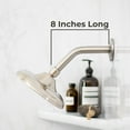 thumbnail image 5 of JS Shower Arm and Flange, 8-In. Stainless Steel Shower Head Extension Arm, Brushed Nickel Finish, 5 of 9