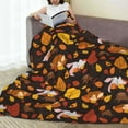 thumbnail image 6 of Vsdgher Autumn Forest Small Animals Lazy Ultra-Soft Micro flannel Blanket Throw Blankets for Couch Sofa, Bed (4 sizes)-60"x50", 6 of 7