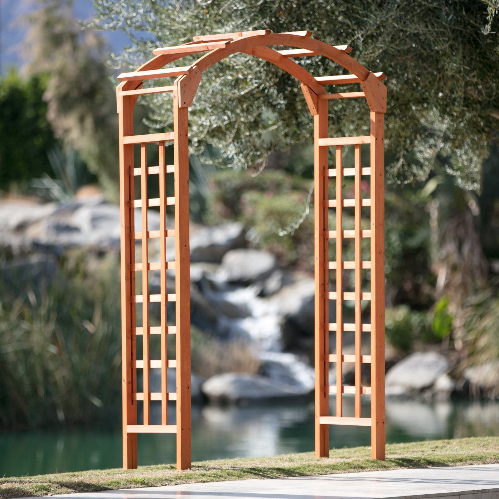 Coral Coast Lynnwood 7-ft. Wood Arch Arbor by Red Oak Creation LL