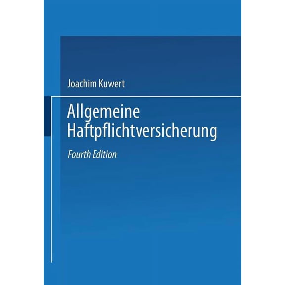 Allgemeine Haftpflichtversicherung, (Paperback)