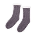 thumbnail image 2 of Spencer Women's Thicker Warm Fuzzy Socks Fleece Lined Slipper Socks Grippers Winter Warm Cozy Socks Home Non Slip Socks Christmas Gift, Gray, 2 of 12