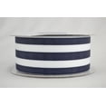 thumbnail image 1 of Ribbon Bazaar Grosgrain Value Stripes 5/8 inch Blue Charcoal 20 yards 100% Polyester Ribbon, 1 of 1