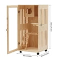 thumbnail image 2 of 2-Story Wooden Cat House Comfortable Shelter Multi-Feature Cat Condo Ventilation, 2 of 12