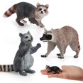 thumbnail image 4 of Esquirla Figurines Réalistes d'Animaux de la Jungle Raton Laveur Modèle Jouets pour Enfants Tout-Petits Fêtes Ensemble Familial, 4 of 7
