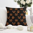 thumbnail image 2 of Halloween Throw Pillow Cases 20x20 Inch Set of 2 Happy Halloween Pillow Cases Sofa Bed Throw Cushion Cover for Living Room Decor, 2 of 6