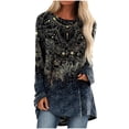 thumbnail image 2 of Pntutb, camisas informales de manga larga para mujer, jersey, túnica suelta, tops, blusa con cuello redondo y estampado navideño Pntutb Pntutb-7159, 2 of 5